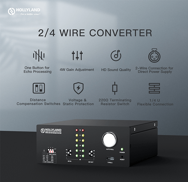 Hollyland Cascade 2/4 Wire Converter. Bi-directional Convertion