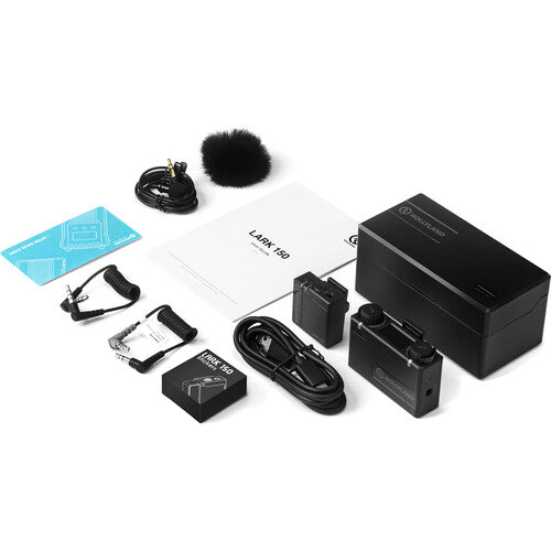 #Hollyland LARK 150 SOLO Compact Digital Wireless Microphone System - 1x Transmitter, 1x Receiver, 1x Lav Mic (2.4 GHz) Black