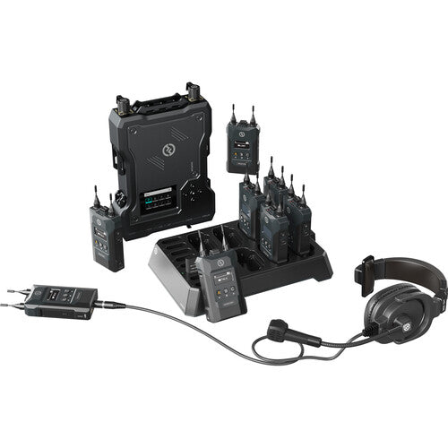 #Hollyland Solidcom M1-4BP Full-Duplex Wireless Intercom Solution - Station with 4 Beltpacks and LEMO Headsets (1.9 GHz)