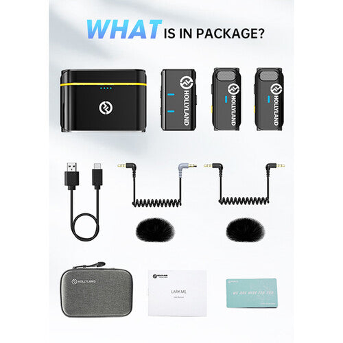 #Hollyland LARK C1 SOLO Wireless Microphone System with Lightning Connector for iOS Devices, 1x Transmitter, 1x Receiver (2.4 GHz) Black
