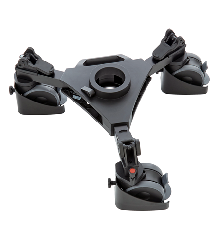 Libec Compact dolly with cable guard and tracking lock for studio use