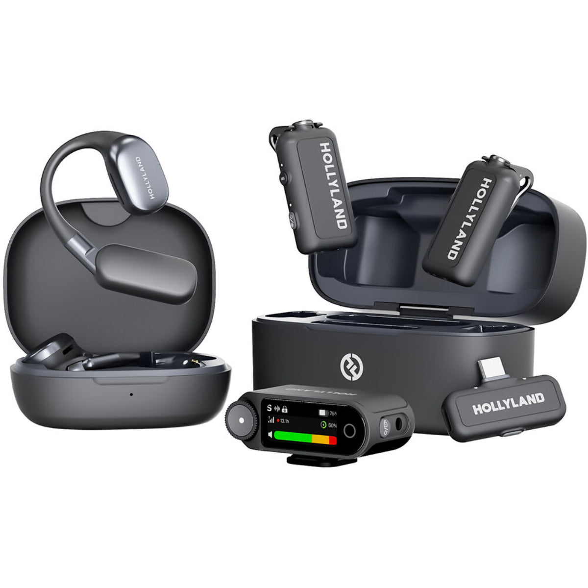 Hollyland LARK MAX 2 Clip-On Wireless Microphone Transmitter (Space Gray, 2.4 GHz)