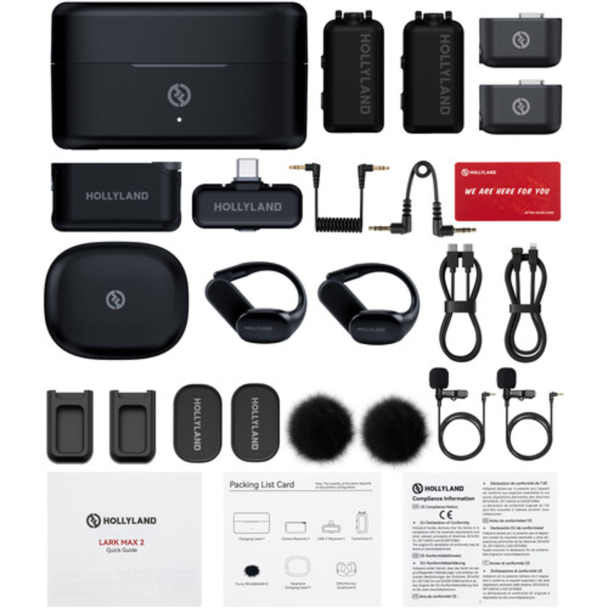 Hollyland LARK MAX 2 Clip-On Wireless Microphone Transmitter (Space Gray, 2.4 GHz)