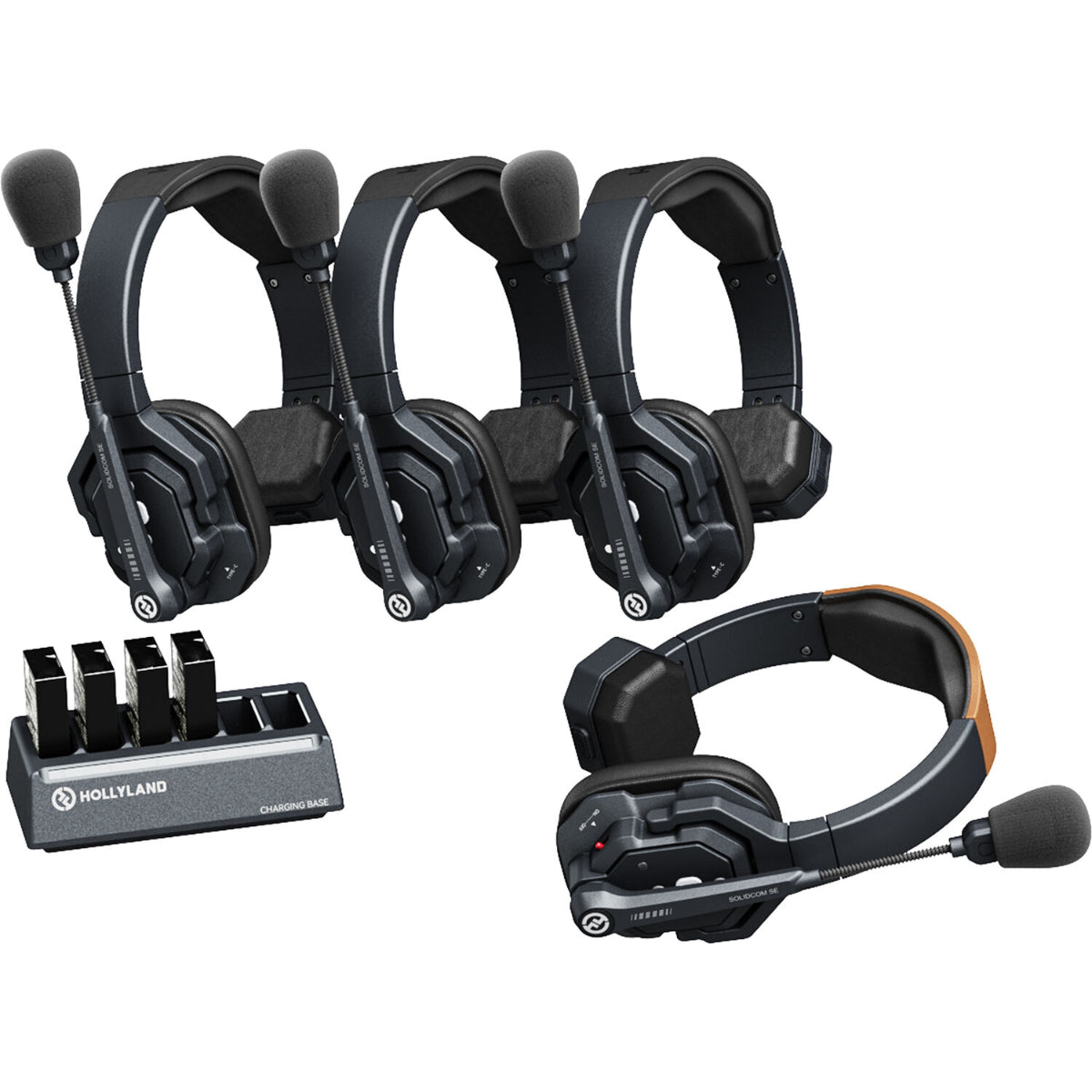 Hollyland Solidcom SE-4S Wireless 4-Person Noise Cancelling Headset Intercom - Double Ear Version