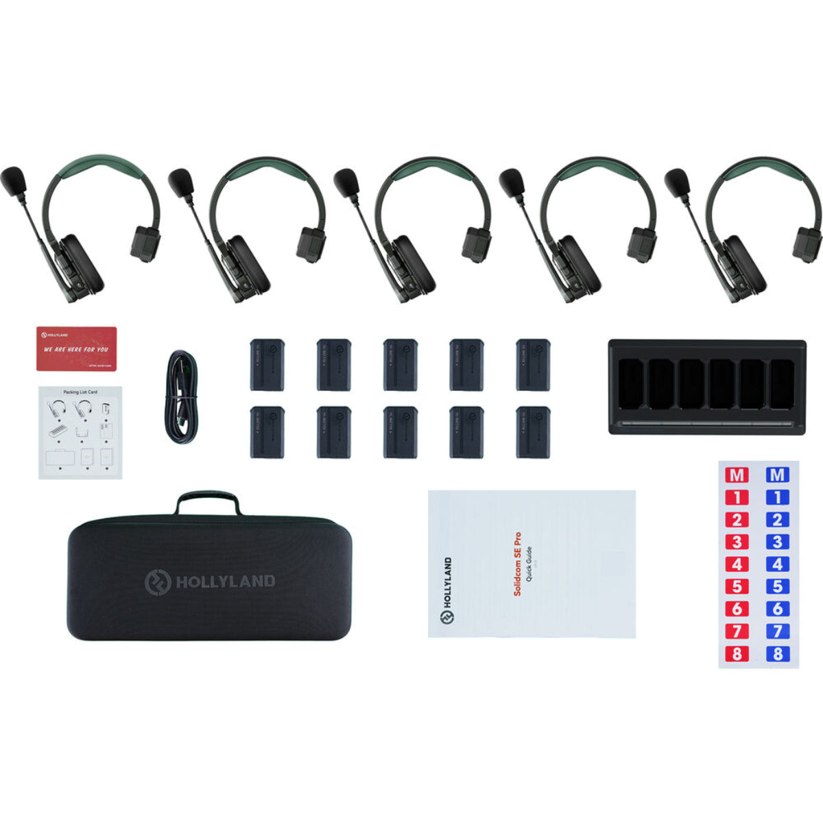 Hollyland Solidcom SE-5S Wireless 5-Person Noise Cancelling Headset Intercom