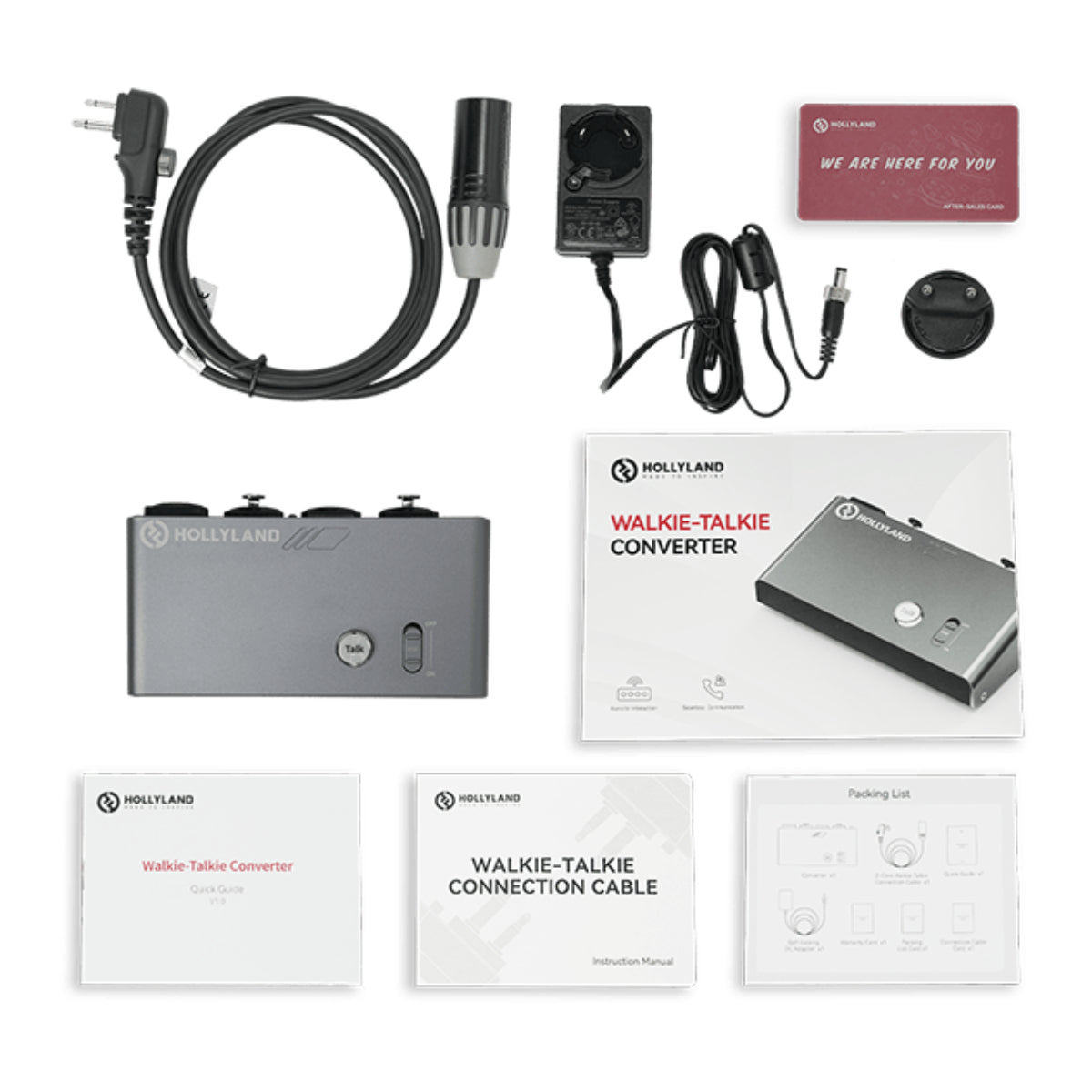 Hollyland Walkie-Talkie Converter Kit with 2-Core Walkie-Talkie Connection Cable