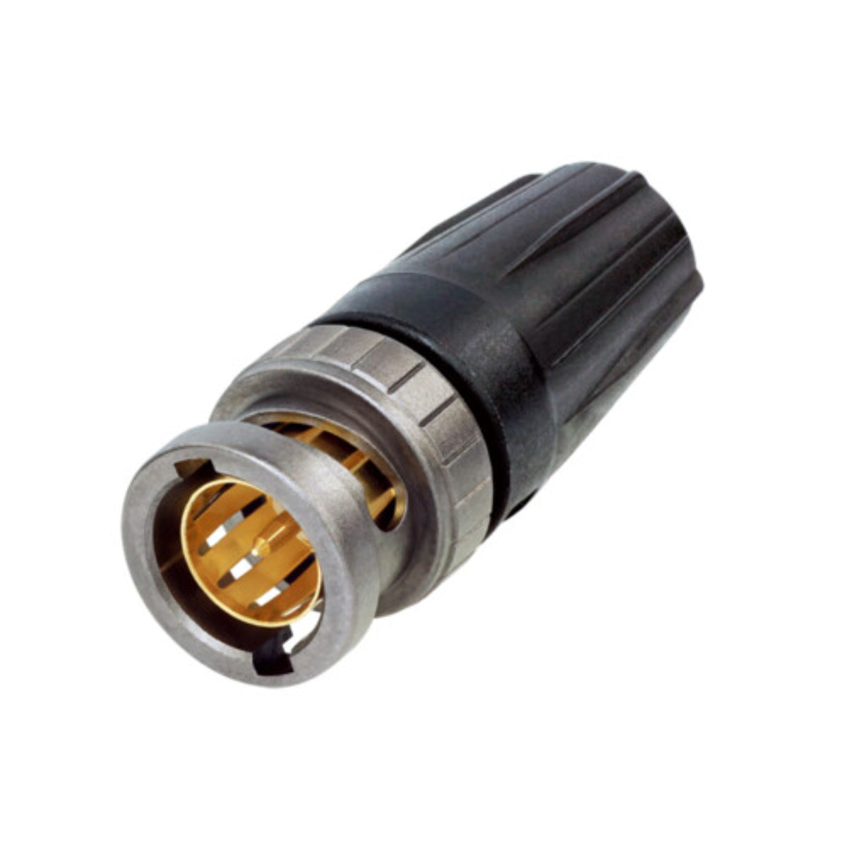 Neutrik NBNC75BLP9X Rear twist crimp (hex 6.47 mm) UHD BNC. For cables: SC-Vector (RCB); 1 x 0,80; PVC 6,00 mm