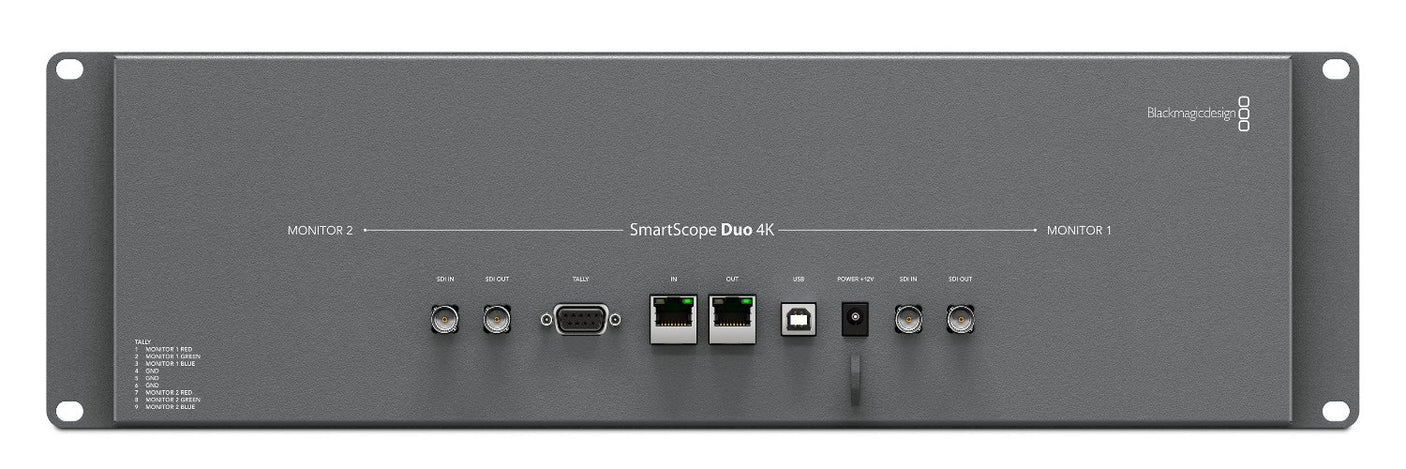 Blackmagic Design SmartScope Duo 4K 2 Rack-Mounted Dual 6G-SDI Monitors (3RU)