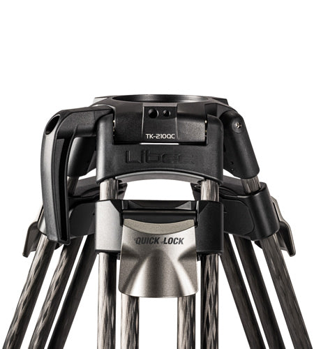 Libec 75mm / 100mm bowl baby tripod with Quick Locks, AD-75 and floor spreader included, carbon fiber, 2-stage
