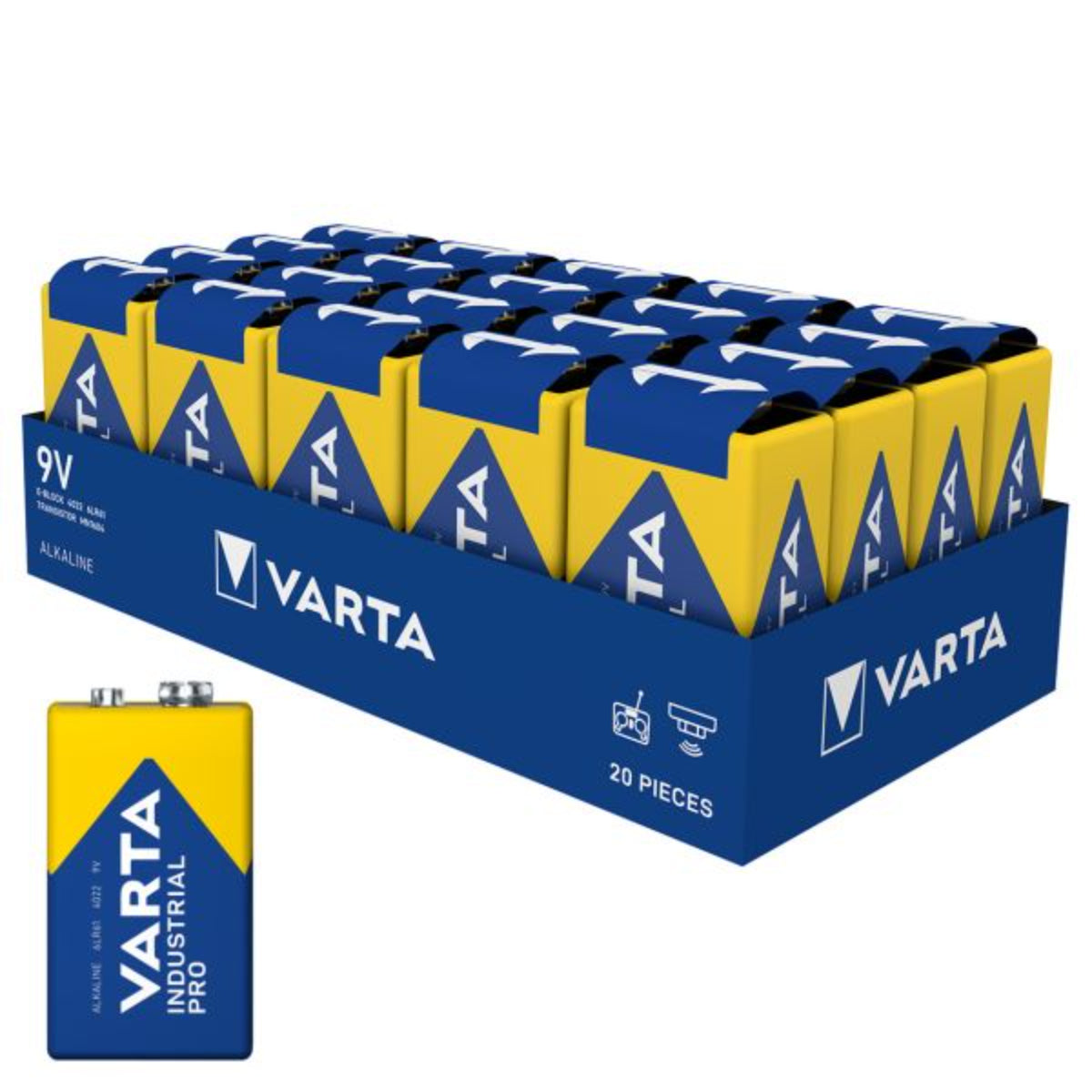 Varta Industrial Alkaline 9V Battery (Min order 20 or multples of 20)