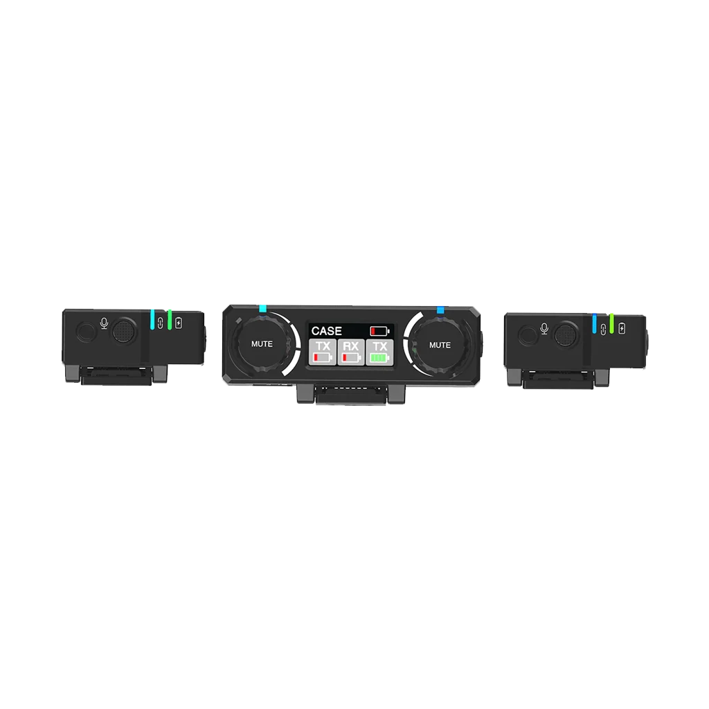 #Hollyland LARK 150 DUO 2-Person Compact Digital Wireless Microphone System - 2x Transmitter, 1x Receiver, 2x Lav Mics (2.4 GHz) Black