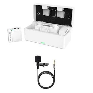 Hollyland LARK 150 SOLO Compact Digital Wireless Microphone System - 1x Transmitter, 1x Receiver, 1x Lav Mic (2.4 GHz) White