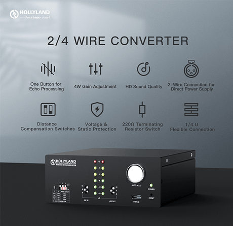 Hollyland Cascade 2/4 Wire Converter. Bi-directional Convertion 