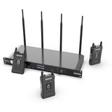 Hollyland Syscom 1000T-8BP Full-Duplex Intercom System - Station with 4 Beltpacks and Pro Dynamic Monaural Headsets