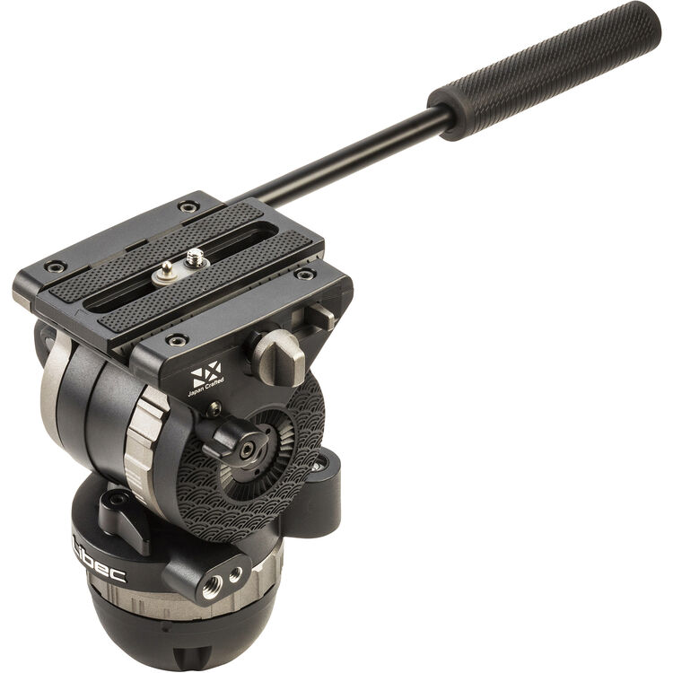 Libec NH30 75mm ball and flat base video head with a pan handle, payload 10kg
