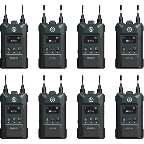 #Hollyland Solidcom M1-8BP Full-Duplex Wireless Intercom Solution - Station with 8 Beltpacks and LEMO Headsets (1.9 GHz)