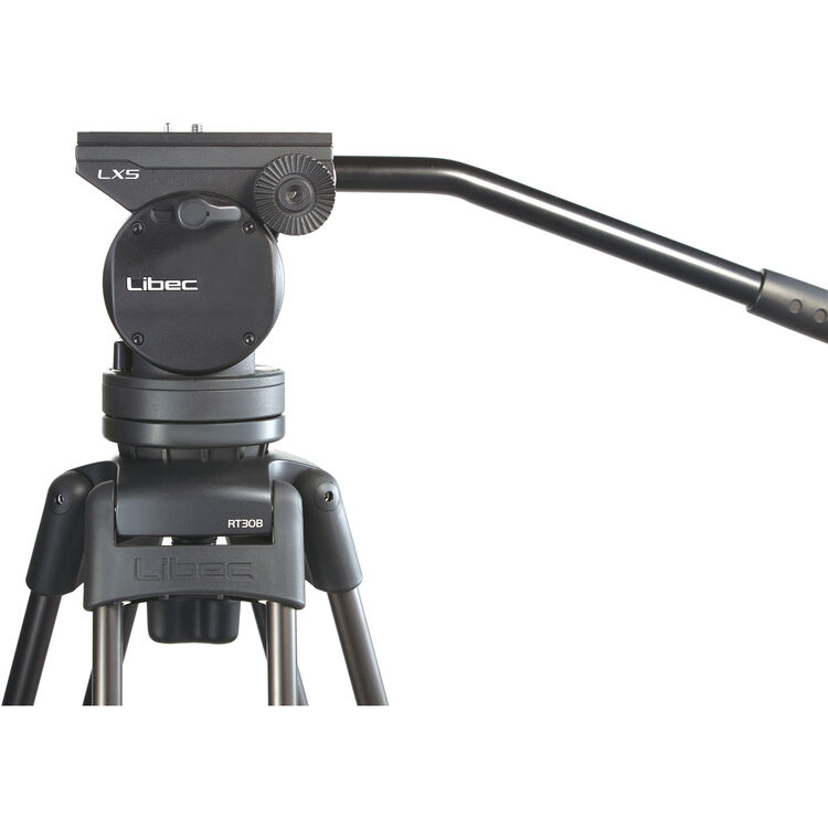 Libec LX5 M Tripod With Pan and Tilt Fluid Head and Mid-Level Spreader &amp; padded bag