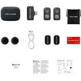 Hollyland LARK A1 Duo 2-Person Wireless Microphone System with USB-C Connector for Mobile Devices (Space Gray, 2.4 GHz)