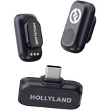 Hollyland LARK A1 Mini Duo 2-Person Wireless Microphone System with Lightning Connector for iOS Devices (Space Gray, 2.4 GHz)
