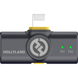 Hollyland LARK M2 COMBO Wireless Lavalier Microphone (2.4 GHz) Shine Charcoal