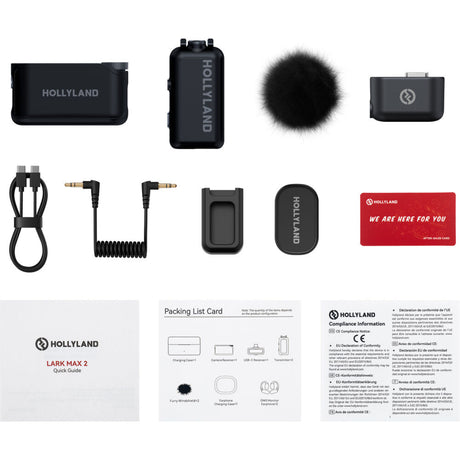 Hollyland LARK MAX 2 Solo Wireless Microphone System for Cameras (Space Gray, 2.4 GHz)