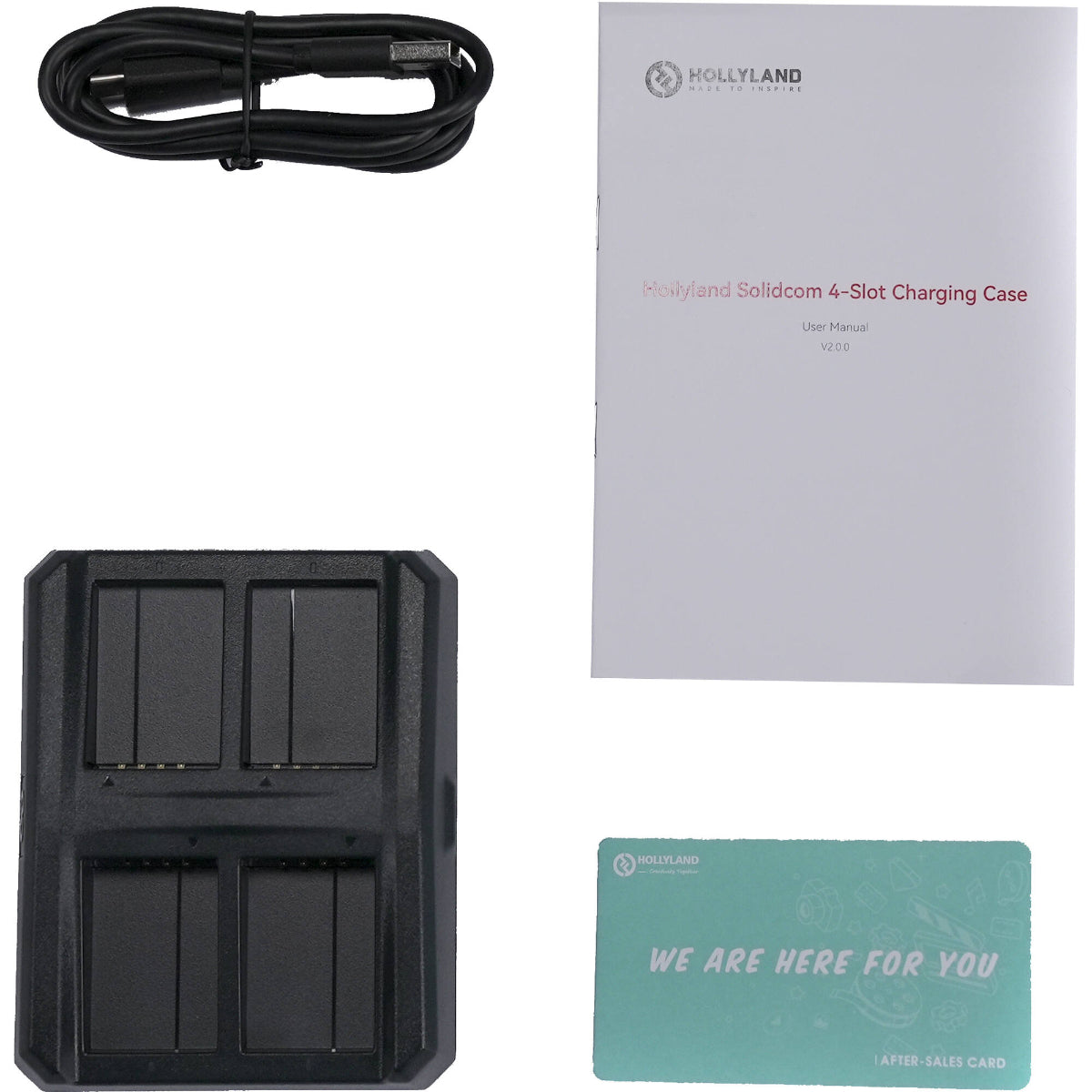Hollyland Spares - Solidcom C1 (Pro) 4-Slot Battery Charging Case