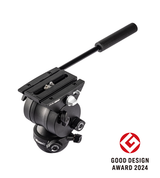 Libec 75mm ball and flat base video head with a pan handle, payload 5kg