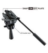 Libec TH-Z H Fluid Head with Pan Handle (75mm ball), payload 5kg