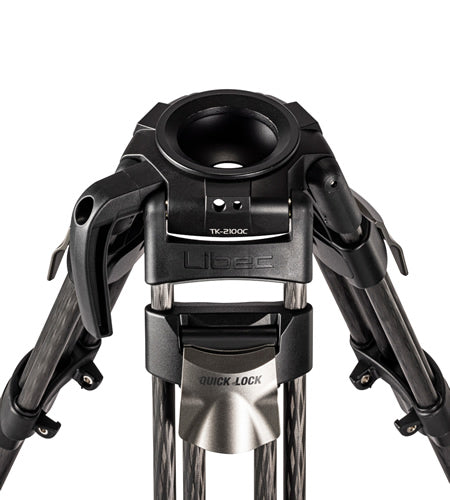 Libec 75mm / 100mm bowl baby tripod with Quick Locks, AD-75 and floor spreader included, carbon fiber, 2-stage