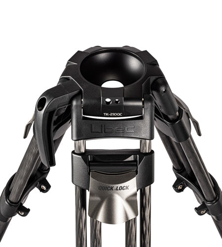 Libec 75mm / 100mm bowl baby tripod with Quick Locks, AD-75 and floor spreader included, carbon fiber, 2-stage