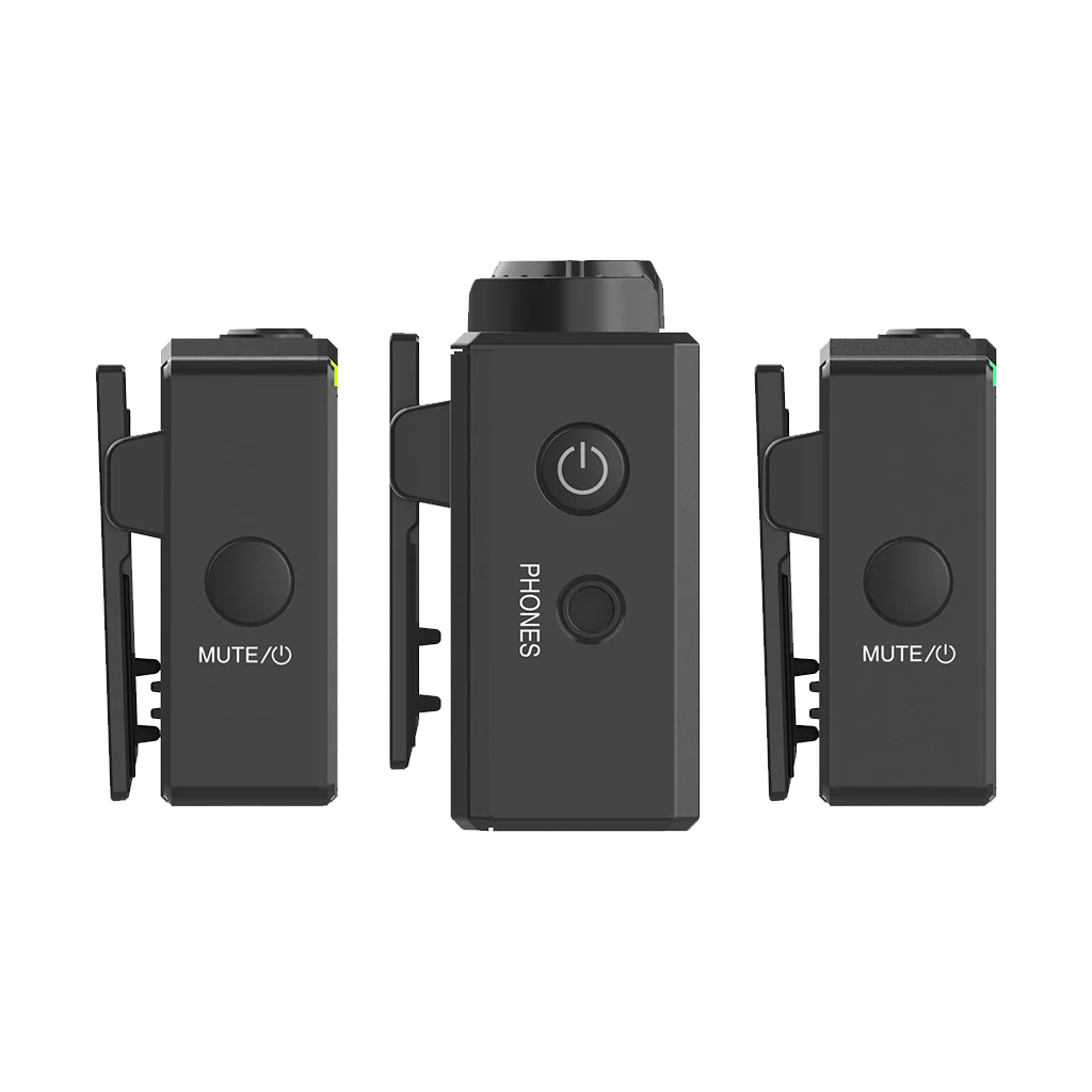 #Hollyland LARK 150 DUO 2-Person Compact Digital Wireless Microphone System - 2x Transmitter, 1x Receiver, 2x Lav Mics (2.4 GHz) Black