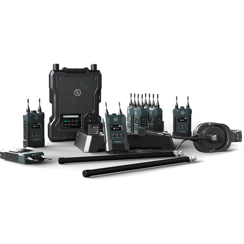 #Hollyland Solidcom M1-4BP Full-Duplex Wireless Intercom Solution - Station with 4 Beltpacks and LEMO Headsets (1.9 GHz)
